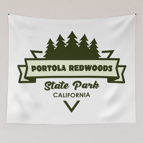Item preview, Portola Redwoods State Park California Trees And Ribbon designed and sold by bivenart.