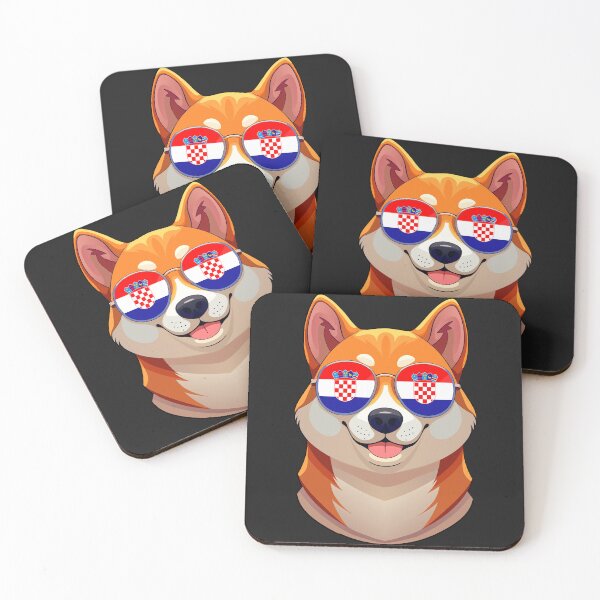 Item preview, Vintage Patriotic Shiba Inu Croatian Flag designed and sold by DreamBrushy.