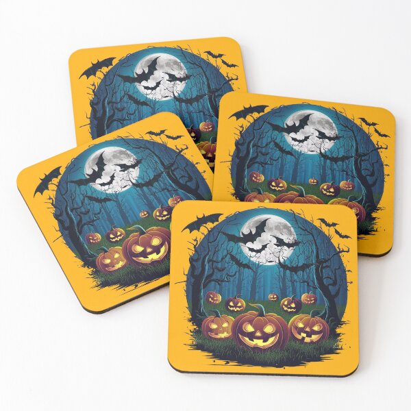 Item preview, Spooky Halloween Pumpkins and Bats designed and sold by Angry Swan Designs.