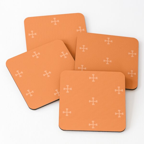 Item preview, Cross Bones in Apricot on Summer Orange designed and sold by PaisleyMcNoodle.
