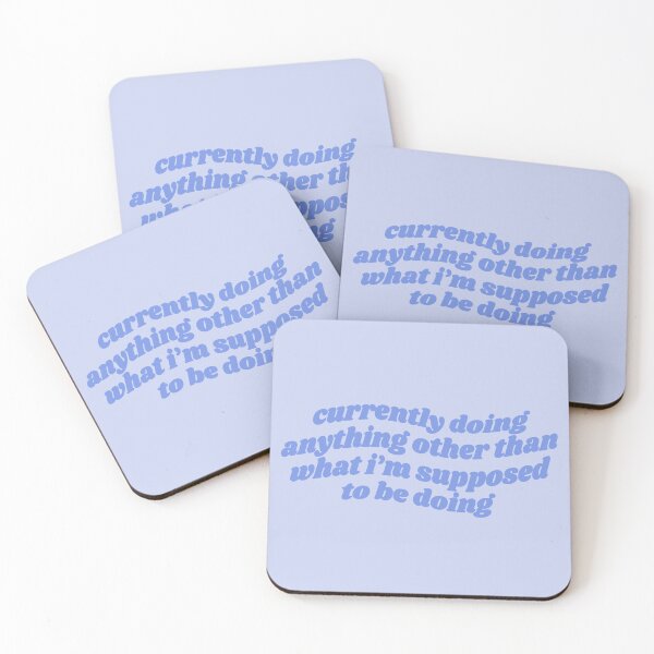 Item preview, Productive procrastination - blue quote designed and sold by Cre8iveCat.
