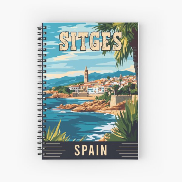 Item preview, Experience the Vibrant Charm of Sitges in Spain - Vintage Travel Art designed and sold by turtlestart.