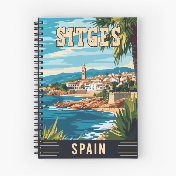 Item preview, Experience the Vibrant Charm of Sitges in Spain - Vintage Travel Art designed and sold by turtlestart.