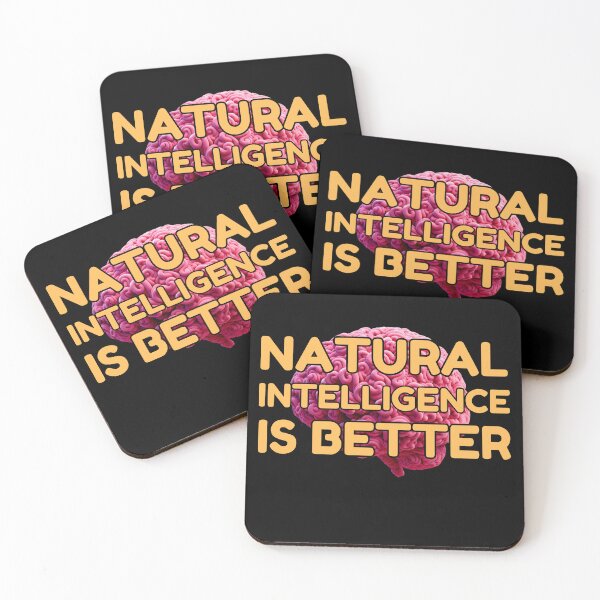 Item preview, NATURAL INTELLIGENCE IS BETTER HUMAN BRAIN VS AI designed and sold by NiibDesigns.