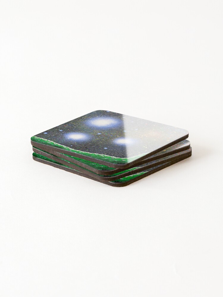 Thumbnail 4 of 5, Coasters (Set of 4), Three Stars. designed and sold by InfinitePathArt.
