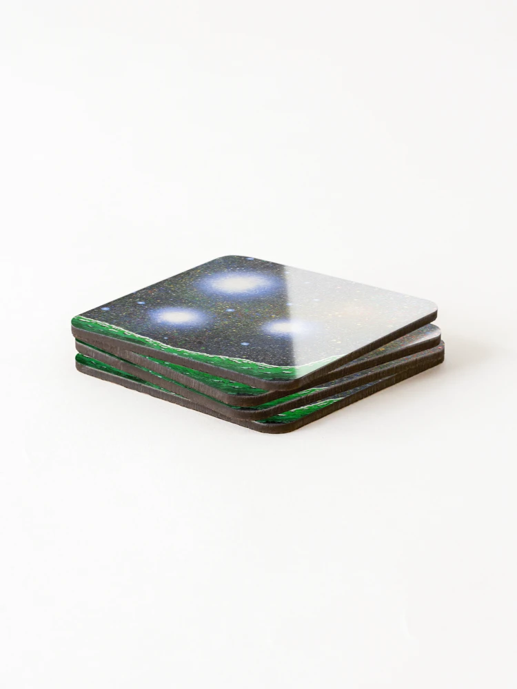 Thumbnail 4 of 5, Coasters (Set of 4), Three Stars. designed and sold by InfinitePathArt.