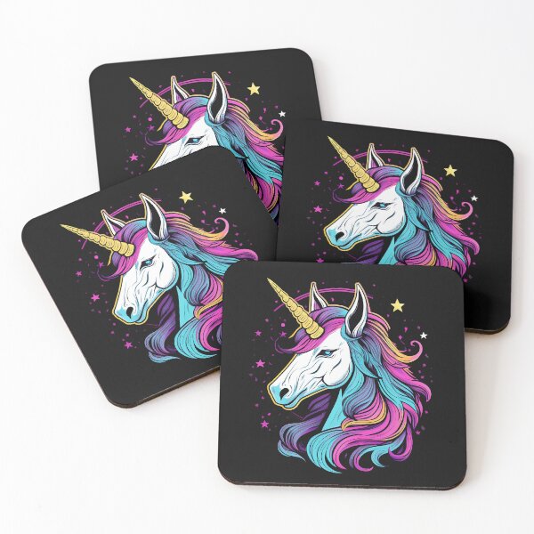 Item preview, A colourful magical unicorn head. designed and sold by AtomicTs.
