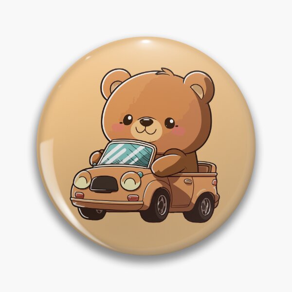 Item preview, Cute bear chauffeur in a lil car cartoon designed and sold by EmeraldeaArt.