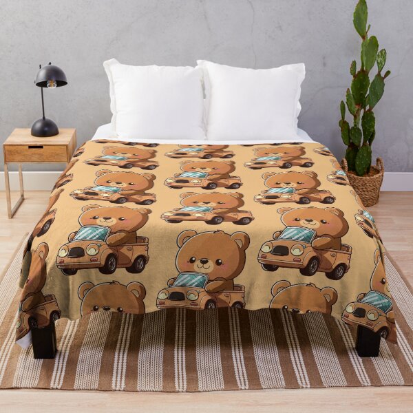 Item preview, Cute bear chauffeur in a lil car cartoon designed and sold by EmeraldeaArt.
