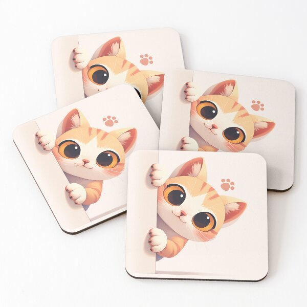Item preview, Peekaboo Kitten Illustration with Joyful Smile designed and sold by Windy-market.
