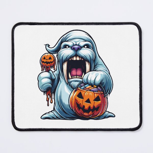 Item preview, Walrus Scary Halloween Ghost Spooky Pumpkin Candy designed and sold by Artistoos.