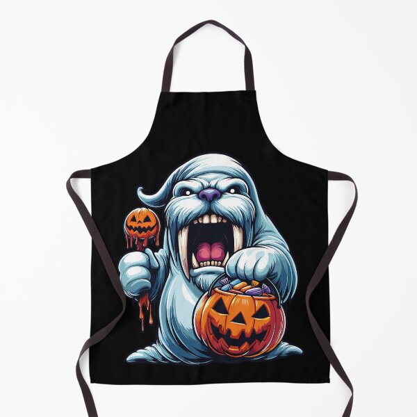 Item preview, Walrus Scary Halloween Ghost Spooky Pumpkin Candy designed and sold by Artistoos.