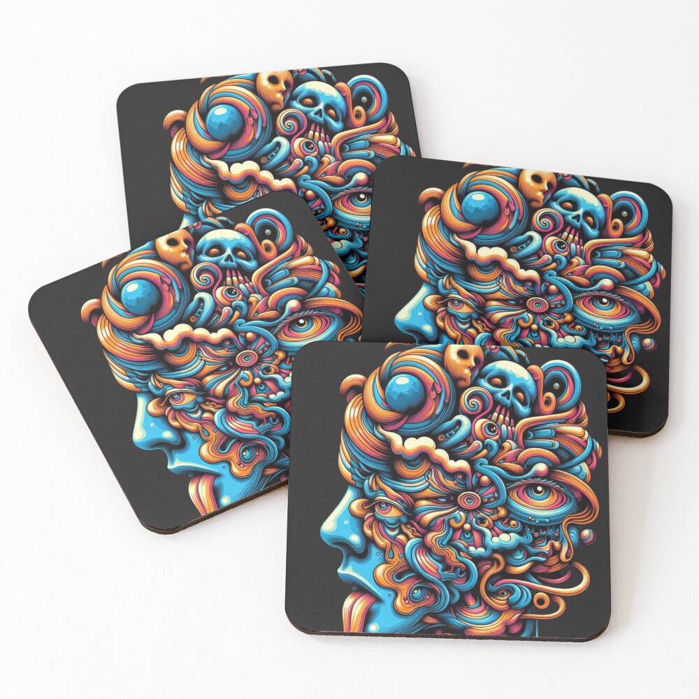 Item preview, Coasters (Set of 4) designed and sold by TrippyyThreads.