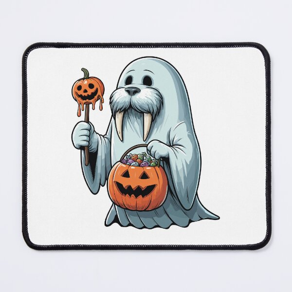 Item preview, Walrus Scary Halloween Ghost Spooky Pumpkin Candy designed and sold by Artistoos.