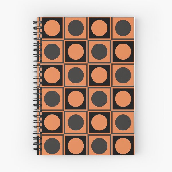 Item preview, Autumn geometric pattern - squares and circles. Orange, black. designed and sold by My-fake-places.