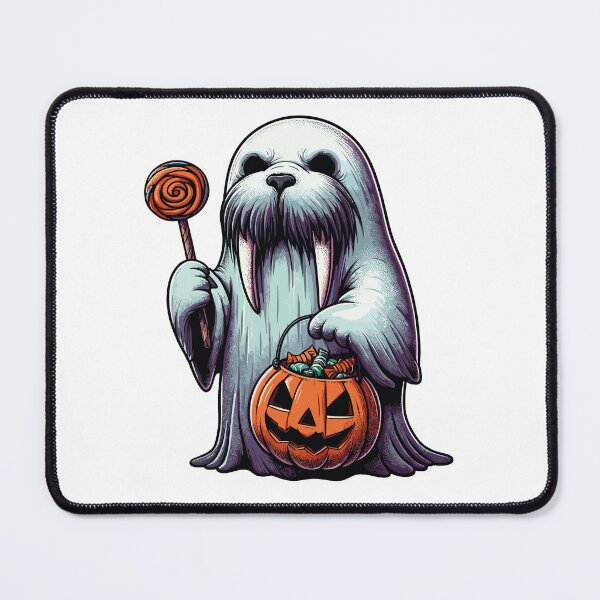 Item preview, Walrus Scary Halloween Ghost Spooky Pumpkin Candy designed and sold by Artistoos.