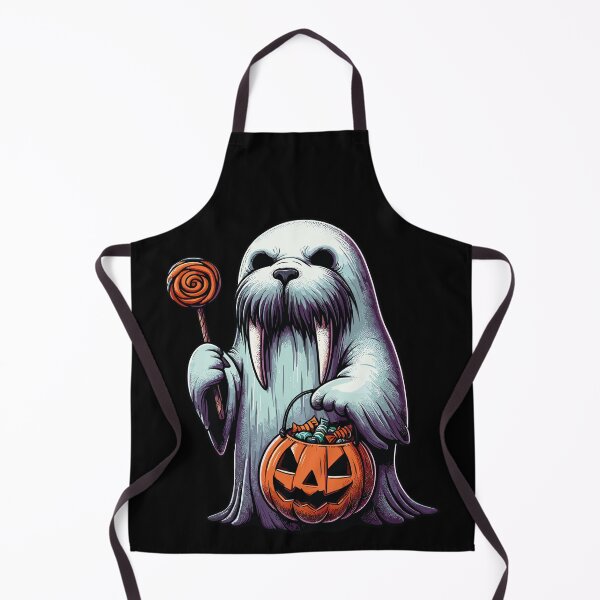 Item preview, Walrus Scary Halloween Ghost Spooky Pumpkin Candy designed and sold by Artistoos.