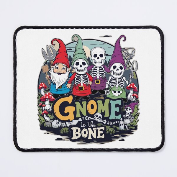 Item preview, Gnome to the Bone - Whimsical Spooky Gnome Skeletons designed and sold by Kashear.