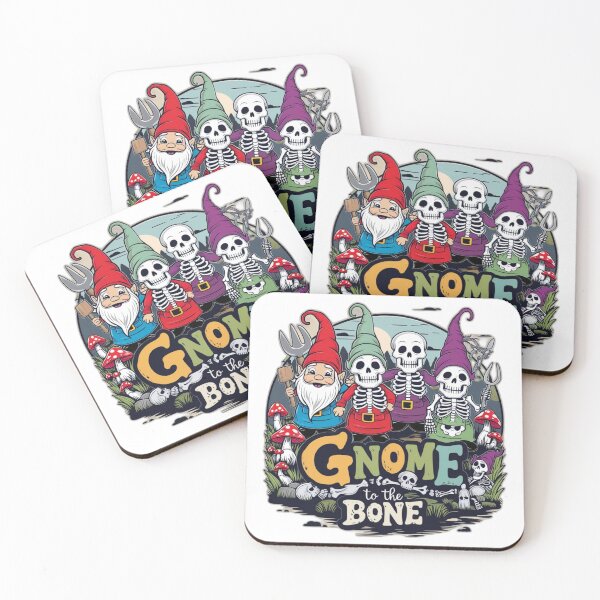 Item preview, Gnome to the Bone - Whimsical Spooky Gnome Skeletons designed and sold by Kashear.