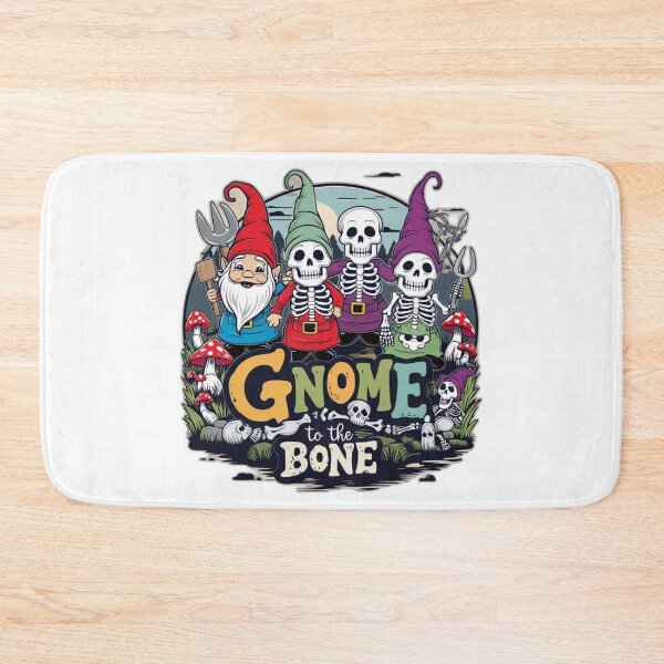 Item preview, Gnome to the Bone - Whimsical Spooky Gnome Skeletons designed and sold by Kashear.