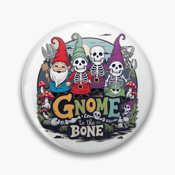 Item preview, Gnome to the Bone - Whimsical Spooky Gnome Skeletons designed and sold by Kashear.