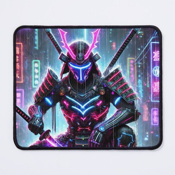 Item preview, Cyberpunk Neon Samurai in rain designed and sold by GabrielWest.