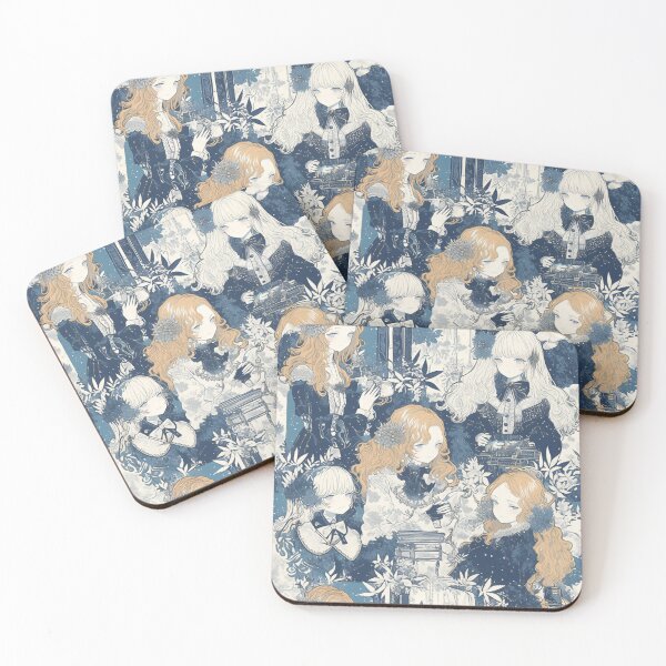 Item preview, Vintage Anime Girl Pattern - Pastel Elegance designed and sold by KazyWeeb.