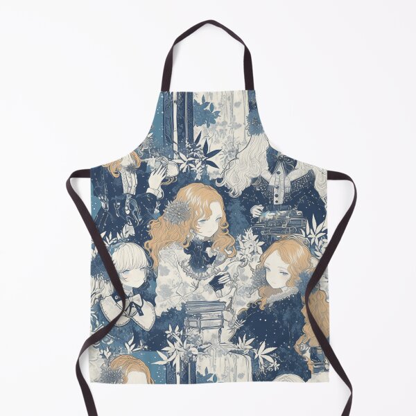 Item preview, Vintage Anime Girl Pattern - Pastel Elegance designed and sold by KazyWeeb.