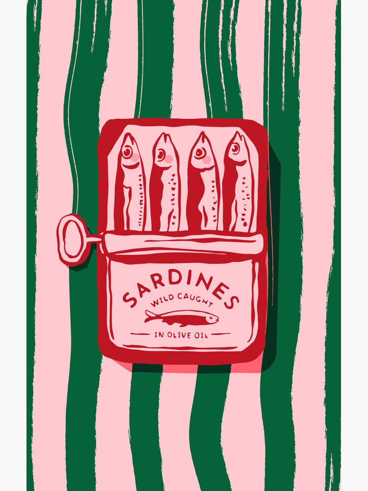 Thumbnail 4 of 4, Samsung Galaxy Phone Case, Sardines, colourful maximalist vintage food design designed and sold by KittyStrand.