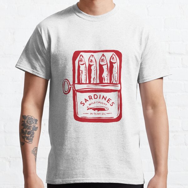 Item preview, Sardines, colourful maximalist vintage food design  designed and sold by KittyStrand.