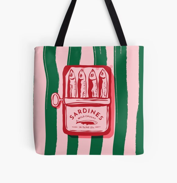 Item preview, Sardines, colourful maximalist vintage food design  designed and sold by KittyStrand.