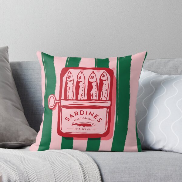 Item preview, Sardines, colourful maximalist vintage food design  designed and sold by KittyStrand.