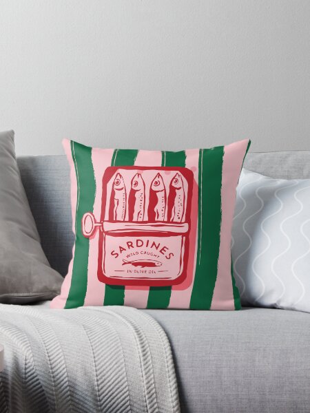Item preview, Sardines, colourful maximalist vintage food design  designed and sold by KittyStrand.
