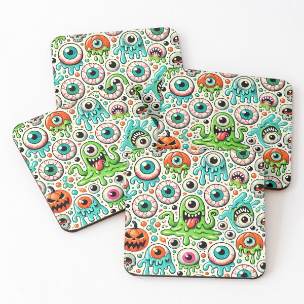 Item preview, Eyeballs and Slime Monsters Pattern designed and sold by Pattamo1.