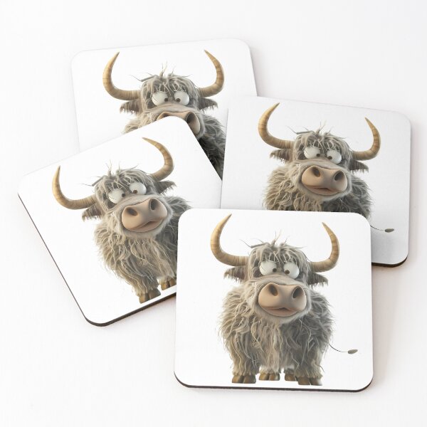 Item preview, Cartoon Cow, Funny Cow, Funny Animal, Cow, Wooly Cow designed and sold by Lumora.Studio.