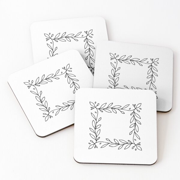 Item preview, square leaves nature frame designed and sold by rasagamastore.