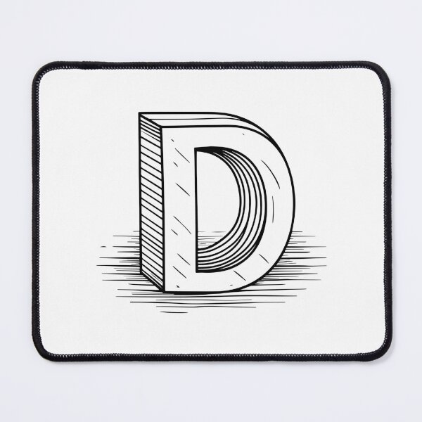 Item preview, Illustration the letter D hand drawn doodle designed and sold by rasagamastore.
