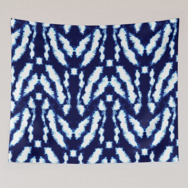 Artikelvorschau, Batik, weiße Flecken auf dunkelblauem Hintergrund entworfen und verkauft von Alex Blud.