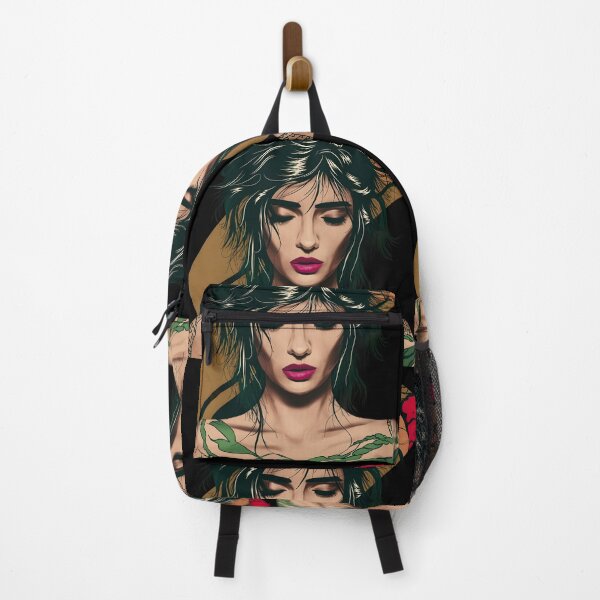 Item preview, Black Hair and Tattoos Resembling Green Foliage on Their body, with Their Facial Features Obscured designed and sold by macadolie.