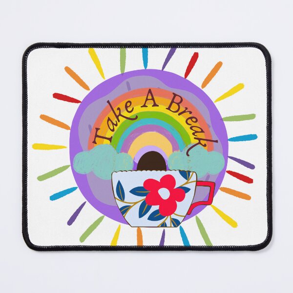 Item preview, Take A Break With Rainbow Background designed and sold by 5Petals.