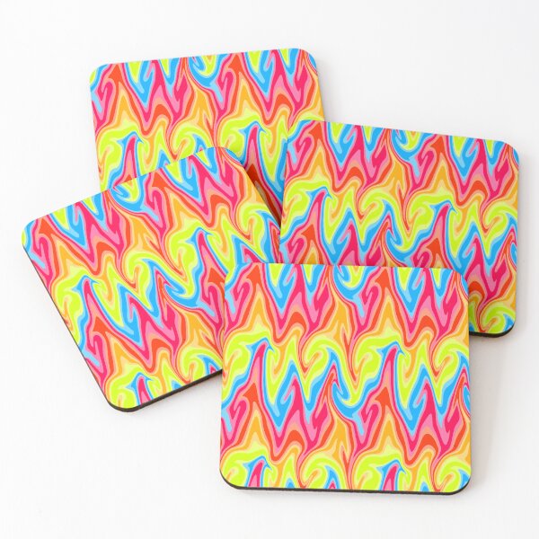 Item preview, Rainbow Coloured Flames Waves Seamless Abstract Pattern designed and sold by Deanmindvortex.