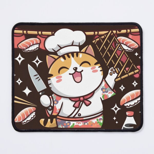 Item preview, Sushi Chef Cat Sticker designed and sold by FlawlessDraft.