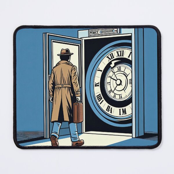 Item preview, Time Traveler Standing in A Portal Pop Art Style designed and sold by artofuniverse.