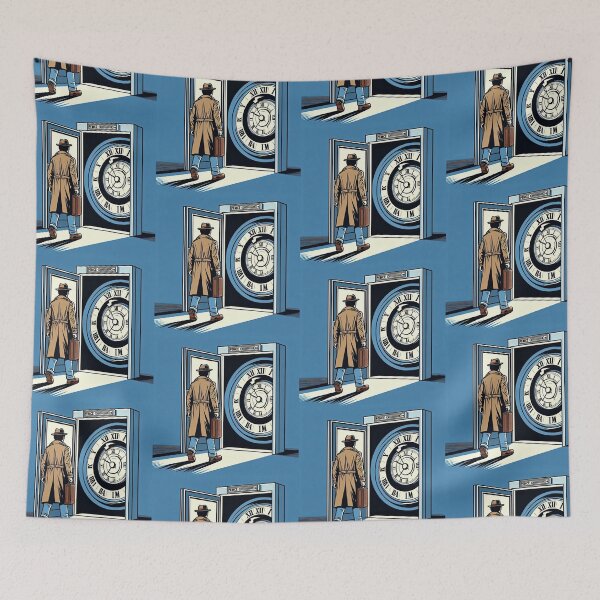 Item preview, Time Traveler Standing in A Portal Pop Art Style designed and sold by artofuniverse.