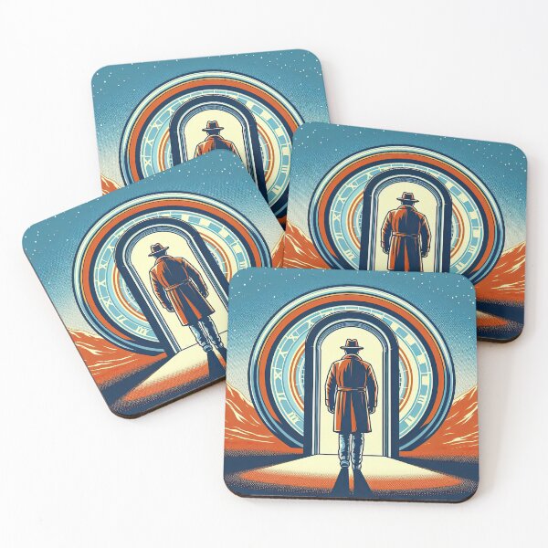 Item preview, Time Traveler Standing in A Portal Pop Art Style designed and sold by artofuniverse.