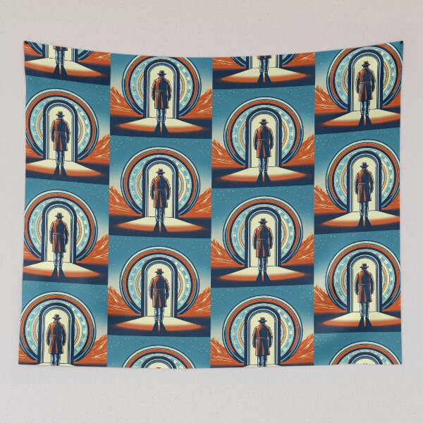 Item preview, Time Traveler Standing in A Portal Pop Art Style designed and sold by artofuniverse.