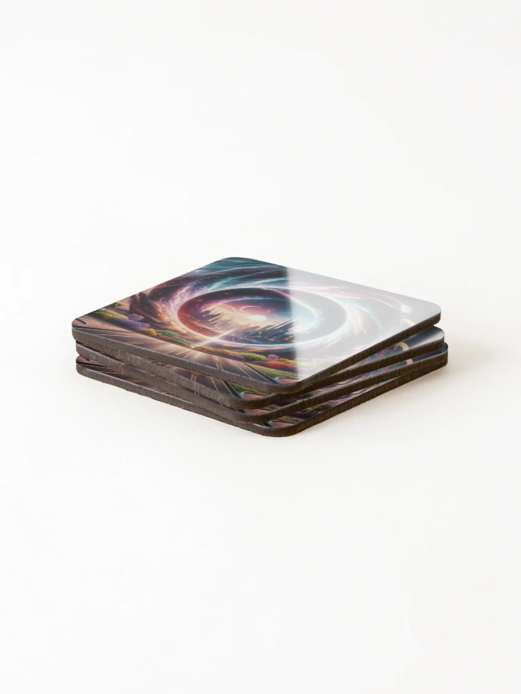 Thumbnail 4 of 5, Coasters (Set of 4), Dimensional Rift: Stargates designed and sold by eXtraHumans.