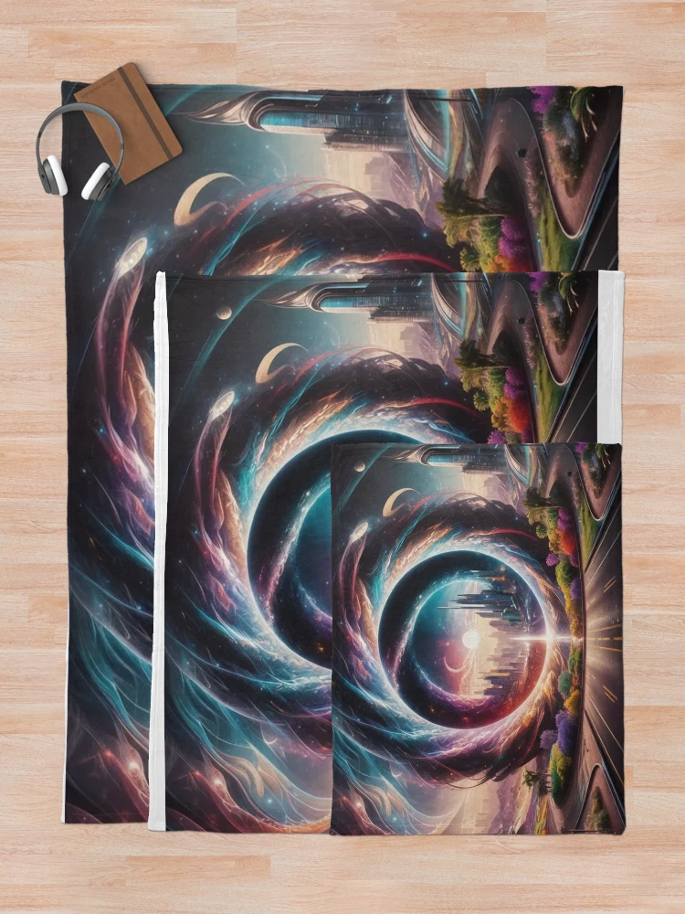 Thumbnail 5 of 6, Throw Blanket, Dimensional Rift: Stargates designed and sold by eXtraHumans.