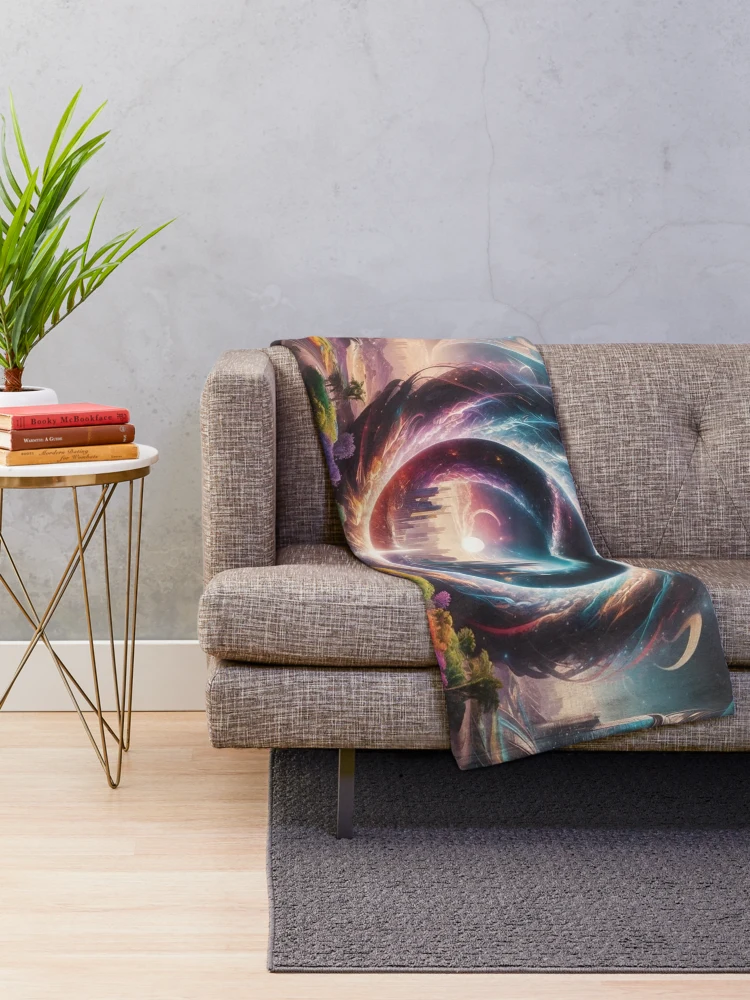 Thumbnail 2 of 6, Throw Blanket, Dimensional Rift: Stargates designed and sold by eXtraHumans.