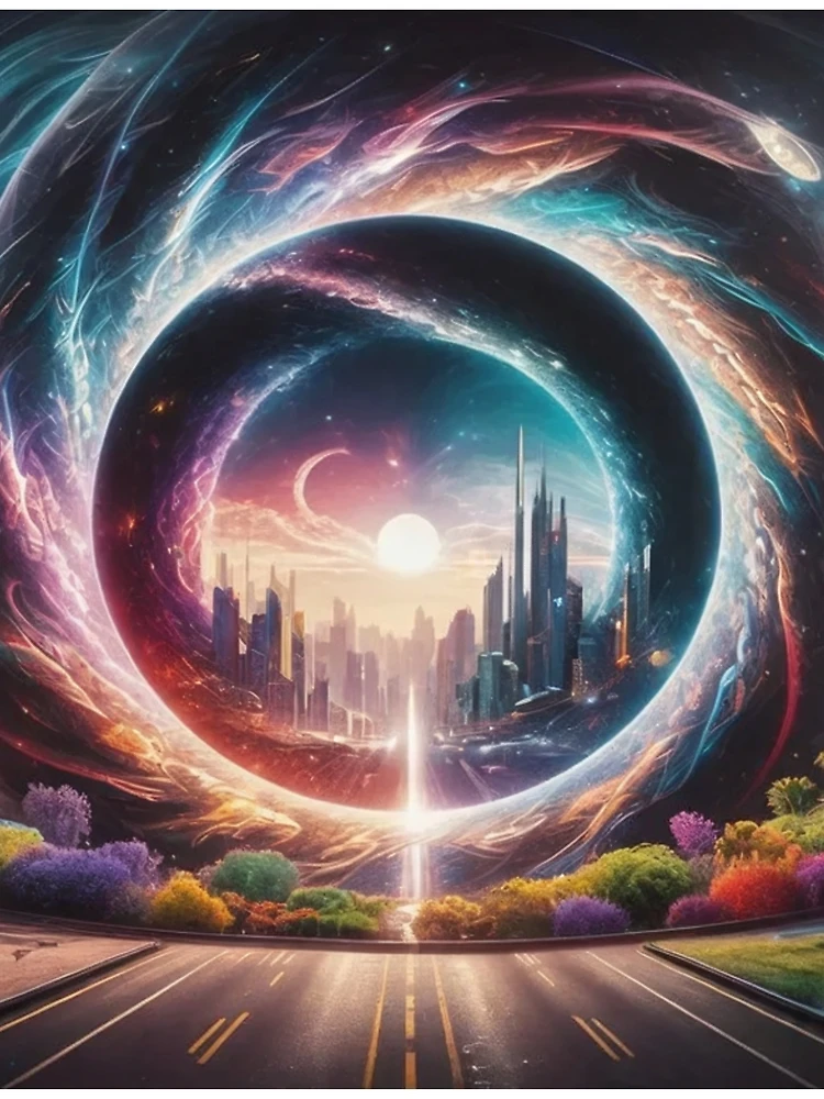 Thumbnail 3 of 3, Scarf, Dimensional Rift: Stargates designed and sold by eXtraHumans.